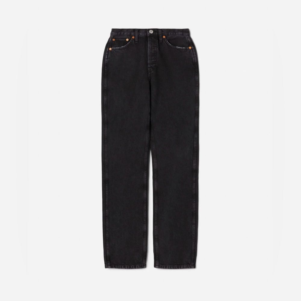 Re/Done Women’s Size 29 Washed Black High Rise Loose Button Fly Jean